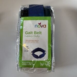 Nova Medical Gait Belt 48" Heavy Duty NEW Blue Patient Transfer Safety NIP